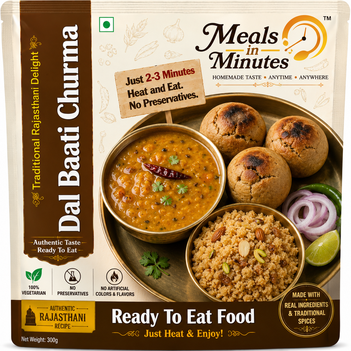 Dal Baati Churma Combo Meals